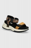 Cumpara ieftin Pepe Jeans sandale PLS90654 femei, culoarea negru, cu platforma, VENUS NATURE