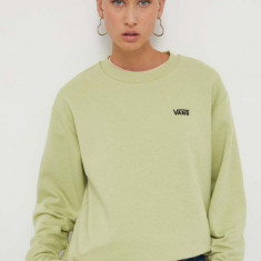 Vans bluza femei, culoarea verde, cu imprimeu