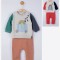 Set de 2 piese de trening Choo Choo pentru bebelusi, Tongs baby (Culoare: Rosu, Marime: 6-9 luni)