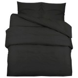 Cumpara ieftin Set cu husa de pilota, negru, 200x220 cm, microfibra