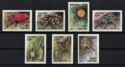 TANZANIA 1994 - Insecte, Paianjeni /serie completa MNH foto
