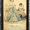 T.064 TABLOU GRAVURA PRINT COLOR ALBASTRU MODES DE PARIS 1838 MODA FASHION