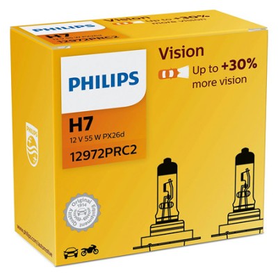Set 2 becuri auto h7 vision philips foto