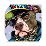 Cumpara ieftin Sticker decorativ, Caine Hip Hop, Maro, 55 cm, 6364ST, Oem
