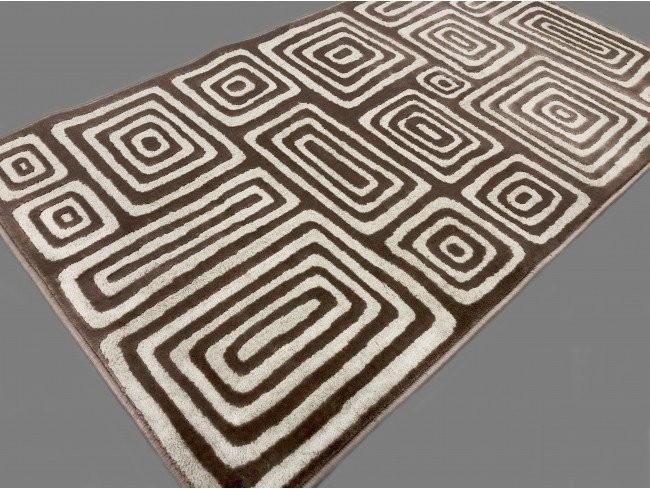 Covor Model Sofia 41012-1202, Marime 120 x 170 cm, Maro, Inaltime Fir 10 mm, Antialergic, Polipropilena, Living, Dormitor, Sufragerie, Birou