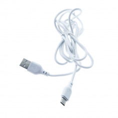 Cablu de date si alimentare, XO-NB103 86279, 2.1A, conector USB tata la MicroUSB tata, lungime 200 cm, alb