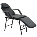 Scaun tratament facial, &icirc;nlocuitor piele, 185x78x76 cm, negru GartenMobel Dekor, vidaXL