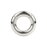 Inel pentru testicule MR. STEEL MBS Stackable Weight, cu deschidere magnetică, din oțel inoxidabil, diametru 3.9 cm (mic), argintiu