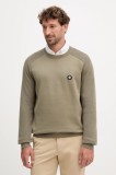 BOSS pulover de bumbac culoarea verde, light, 50543136