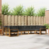 Cumpara ieftin Set de canapele de exterior 7 buc. 7-Locuri Natural si Antracit