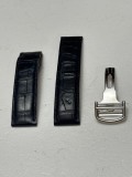 CATARAMA AUR alb 18k - DEPLOYANT BUCKLE - CARTIER - Folding Clasp - 18mm - 15.6g + Curea Piele pe 19 !