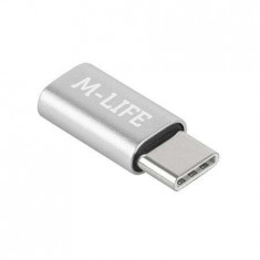 Adaptor micro usb - usb tip c m-life 1 foto