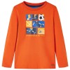 Tricou de copii cu m&acirc;neci lungi, portocaliu, 104 12705, vidaXL