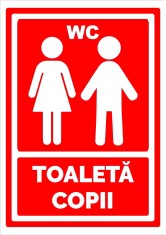 Indicator rosu pentru toaleta copii foto
