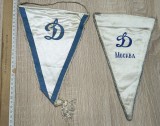 Cumpara ieftin LOT 2 FANION FOTBAL DE COLECTIE , DINAMO MOSCOVA