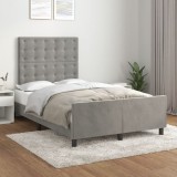 VidaXL Cadru de de pat fără saltea Gri deschis 120x190 cm catifea