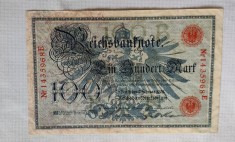 Germania - 100 Mark / marci (1908) 968E foto