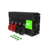 Invertor de tensiune 12V -&gt; 230V, 1500W, INV25, Greencell