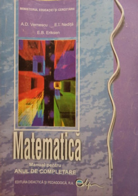 Matematica - Manual pentru anul de completare foto