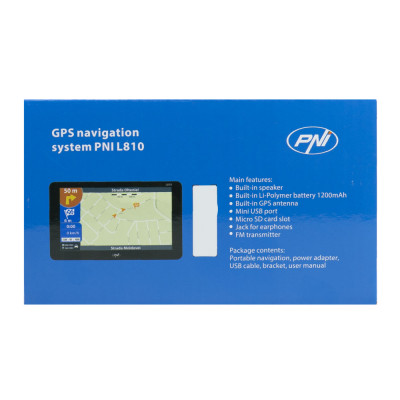 Sistem de navigatie GPS PNI L810 ecran 7 inch, 800 MHz, 256MB DDR, 8GB memorie interna, FM transmitter foto