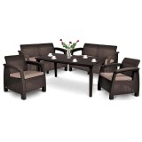 Set mobilier gradina Curver Corfu Fiesta II Duo cu masa Future, 4 piese