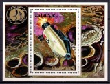 Ajman 1971 - Misiunea Apollo 14, cosmonautica, colita neuzata