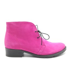Ghete dama din piele intoarsa Fucsia Katia