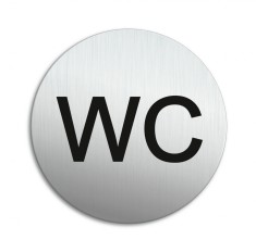 Semn de toaletă WC Unisex din Aluminiu foto