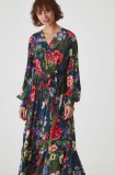 Medicine rochie culoarea verde, midi, evazată