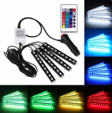 Cumpara ieftin Benzi led auto RGB 4 X 9 Led