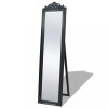Oglinda Baroc Verticala vidaXL 160x40 cm Neagra, Cadru Lemn, Decorativa, Stil Antichizat, Oglinda de Perete, Dressing, Hol