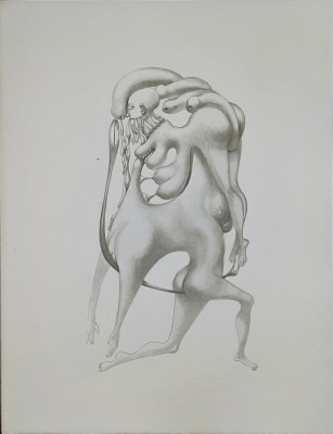 Jules PERAHIM - Compozitie Erotica 3, Heliogravura pe hartie Arches, 1972 foto