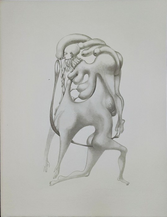 Jules PERAHIM - Compozitie Erotica 3, Heliogravura pe hartie Arches, 1972