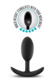 Dop Anal Adventures Vibra Slim Medium, Negru, 10 cm, Blush