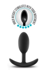 Dop Anal Adventures Vibra Slim Medium, Negru, 10 cm foto