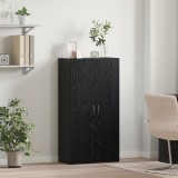 Dulap birou vidaXL Stejar Negru 60x32x115 cm, lemn compozit, depozitare spatioasa, design modern