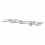 vidaXL Rafturi suspendate, 2 buc., 80 x 10 cm, sticlă, 8 mm