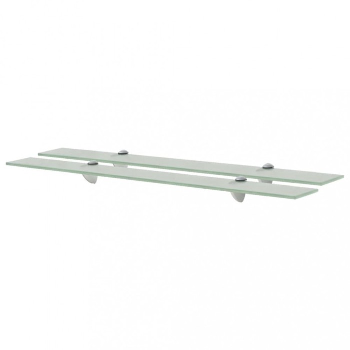 vidaXL Rafturi suspendate, 2 buc., 80 x 10 cm, sticlă, 8 mm