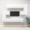 VidaXL Set dulapuri TV, 10 piese, alb, lemn prelucrat
