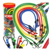 Carlige din cauciuc de fixare pentru bagaje, 8 mm, 8 piese, multicolore, Verke
