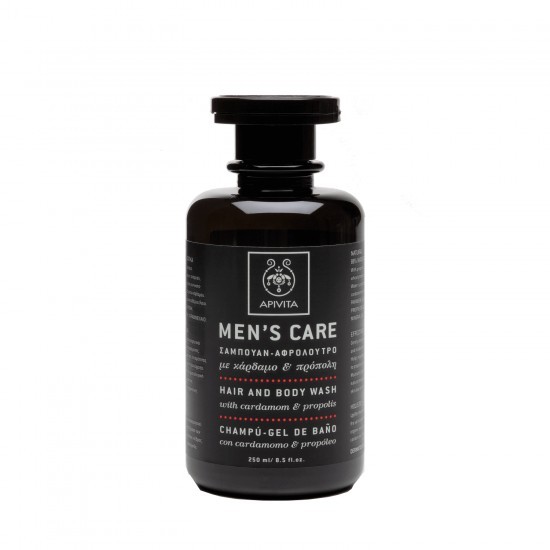 APIVITA Gel de duș și de păr pentru bărbați cu cardamom și propolis 250 ml