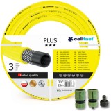 Cumpara ieftin Furtun de gradina,&nbsp;3 straturi, + cadou 2 cuple, 1 adaptor, 3/4&quot;, 25 m,&nbsp;Cellfast&nbsp;Plus