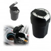 Scrumiera Auto Universala Neagra cu Capac Cromat ALL RIDE, Rezistenta Termic, Capacitate 35 Tigarete Slim