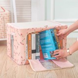Cutie de Depozitare Pliabila, Flippy, 66 L, din Tesatura Oxford, 50x40x33 cm, 2 Ferestre, Frontala si Laterala, 2 Usi de Acces cu Fermoar Bidirectiona