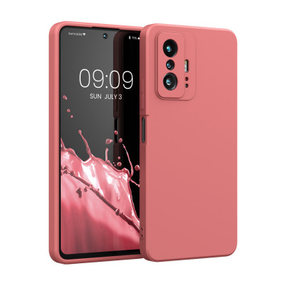 Husa Kwmobile pentru Xiaomi 11T/11T Pro, Silicon, Roz, 56573.219 foto