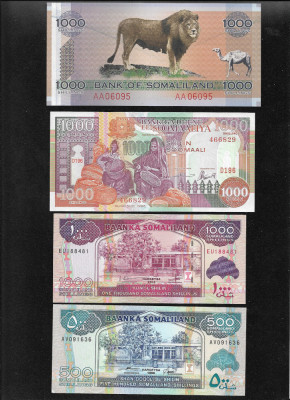 Set 9 bancnote Somalia Somaliland aunc/unc foto