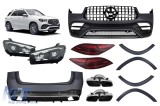 Un pachet de design tip 63 potrivit pentru Mercedes GLE W167 2020-2023, cu bara spate, faruri LED si stopuri LED Performance AutoTuning