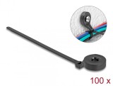 Set 100 buc bride cu prindere 180x6mm Negru , Delock 18915