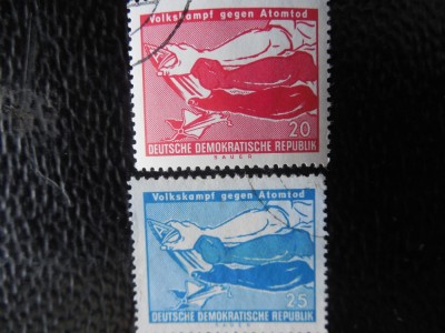 DDR-LUPTA IMPOTRIVA MORTII ATOMICE-SERIE COMPLETA-STAMPILATE foto