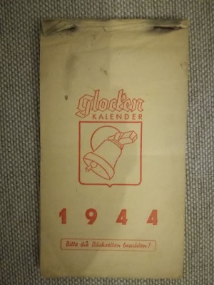 Calendar-agenda 1944, note &amp;icirc;n rom&amp;acirc;nă Germani-Romania despre bombardamente s.a. foto